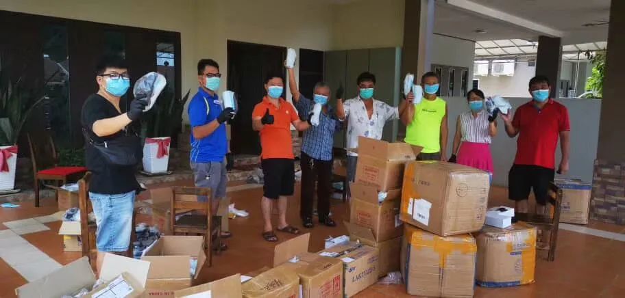 同根同源、共担风雨，福清驰援马来西亚侨胞抗击疫情物资于28日运抵！